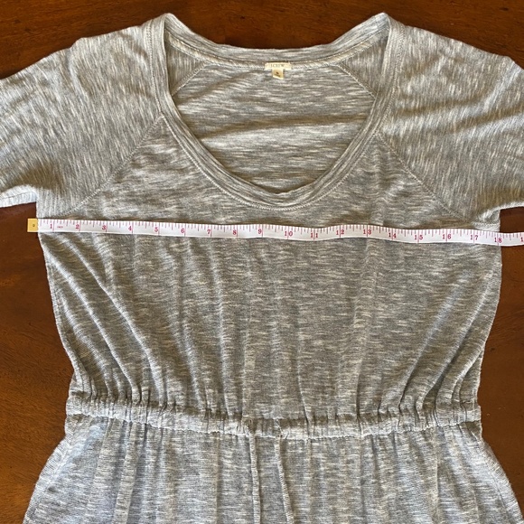 J Crew dress drawstring tie waist long sleeve gray Small - Picture 8 of 16